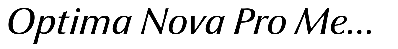 Optima Nova Pro Medium Italic